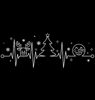 Obrázek 2 produktu Dětské tričko Vánoční Kardiogram Sob a Sněhulák