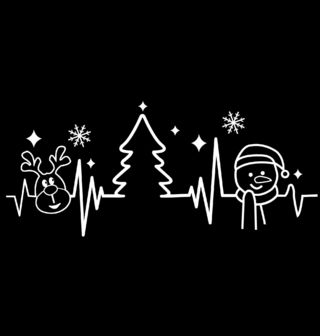 Obrázek 2 produktu Dámské tričko Kardiogram Vánoc