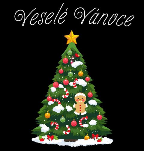 Obrázek produktu Pánské tričko Vánoční Stromeček Veselé Vánoce