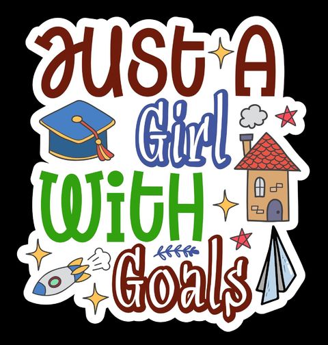 Obrázek produktu Dámské tričko Prostě holka s cíli Just a girl with goals