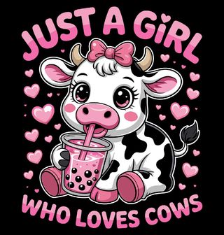 Obrázek 2 produktu Dámské tričko Kráva s Bubble Tea Prostě holka, která miluje krávy