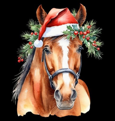 Obrázek produktu Pánské tričko Vánoční Kůň