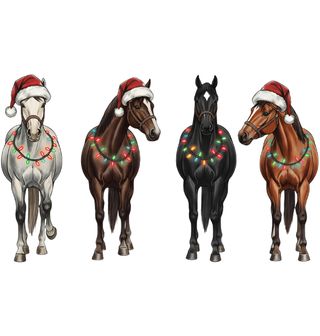 Obrázek 2 produktu Dětské tričko Čtyři Vánoční Koně