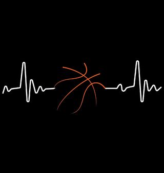 Obrázek 2 produktu Dámské tričko Sportovní EKG Kardiogram a Basketbal