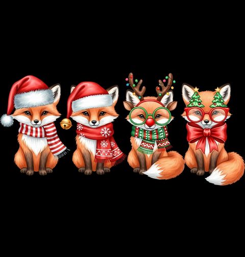 Obrázek produktu Dětské tričko Vánoční Lišky