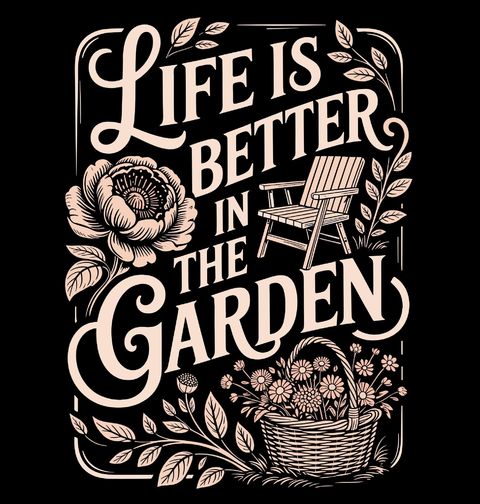 Obrázek produktu Dětské tričko Život je lepší na zahradě Life is better in the garden