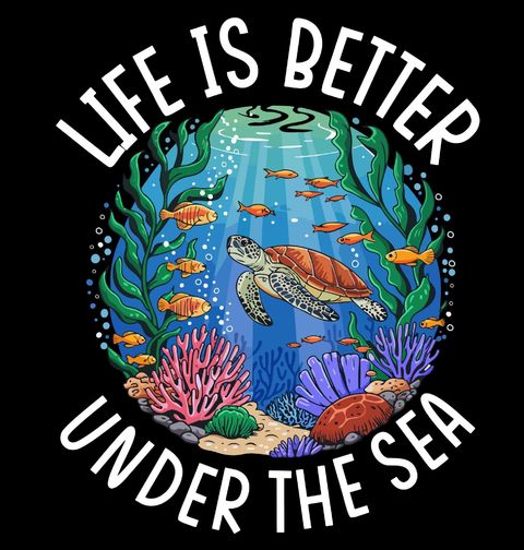 Obrázek produktu Dětské tričko Život je lepší pod mořem Life is better under the sea