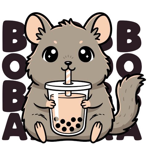 Obrázek produktu Dětské tričko Činčila s Bubble Tea BOBA