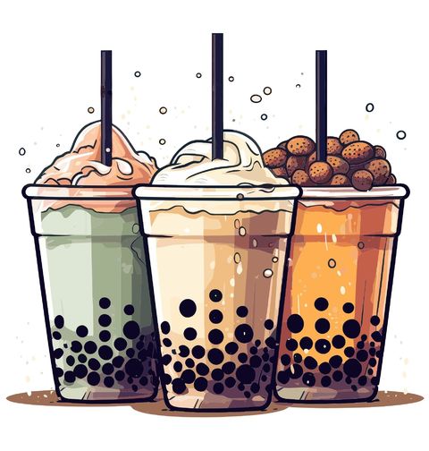 Obrázek produktu Dětské tričko Mléčné Bubble Tea s Tapioka Kuličkami