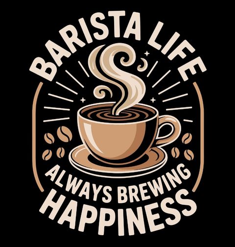 Obrázek produktu Dámské tričko Život baristy – vždy vařím štěstí