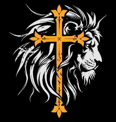 Obrázek produktu Dámské tričko Křesťanský Kříž a Lev z Judy