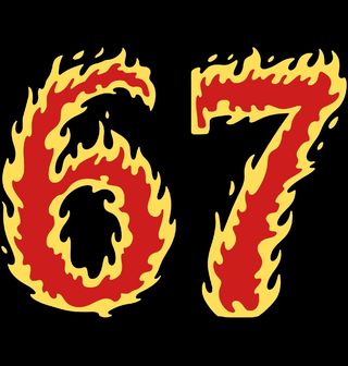 Obrázek 2 produktu Pánské tričko Six Seven v Plamenech 67 Meme