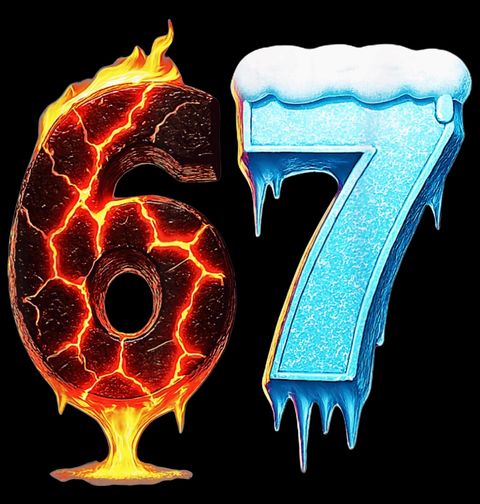 Obrázek produktu Dětské tričko Žhavě Ledová 67 Six Seven Meme