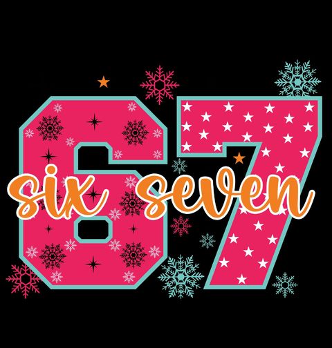 Obrázek produktu Pánská mikina Vánoční 67 Six Seven Meme