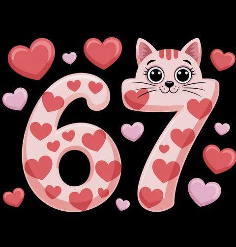 Obrázek produktu Dámské tričko Zamilovaná Kočka 67 Six Seven