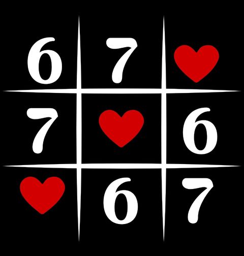 Obrázek produktu Dětské tričko 67 Piškvorky se Srdcem Six Seven