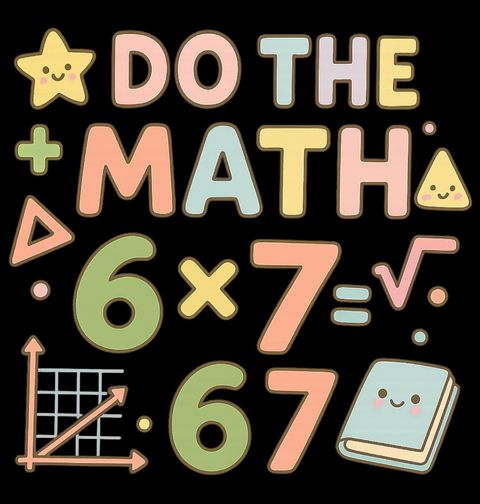 Obrázek produktu Dětské tričko Matematická Rovnice 67 Six Seven Do the Math
