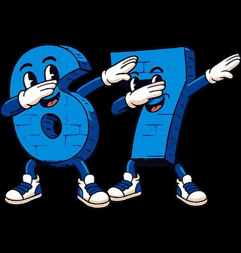 Obrázek produktu Pánské tričko Dabující Čísla 67 Six Seven