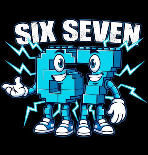 Obrázek produktu Dětské tričko Legendární Meme 67 Six Seven