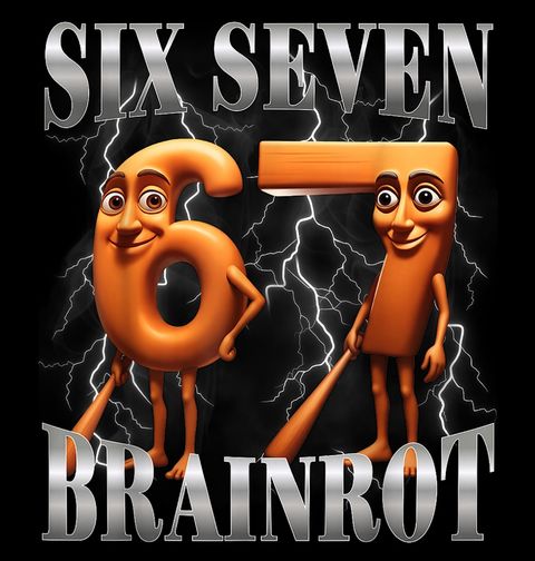 Obrázek produktu Dámské tričko Six Seven Brainrot Tung Tung Tung Sahur 67