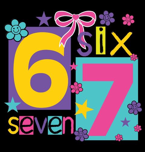 Obrázek produktu Dámské tričko Květinový Meme 67 Six Seven