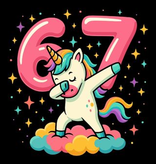 Obrázek 2 produktu Dětské tričko Dabující Jednorožec na Mráčku 67 Six Seven