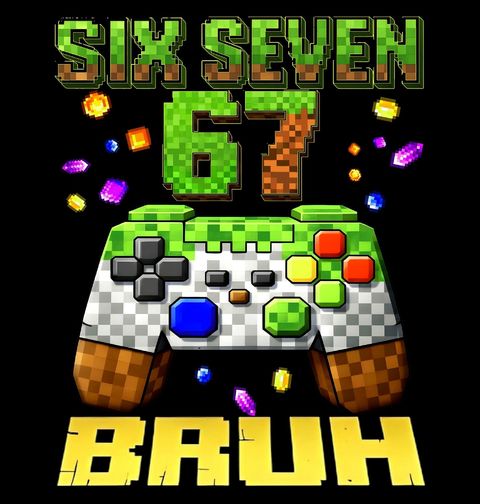 Obrázek produktu Dámské tričko Minecraft Ovladač 67 Six Seven Bruh