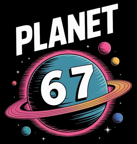 Obrázek produktu Pánská mikina Vesmírná Planeta 67 Six Seven