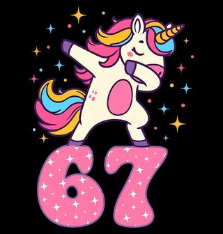 Obrázek 2 produktu Dětské tričko Dabující Jednorožec ve Hvězdách 67 Six Seven