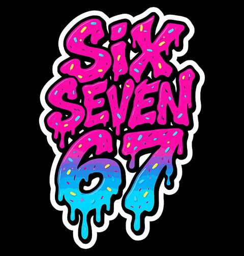 Obrázek produktu Pánská mikina Barevné Graffiti 67 Six Seven