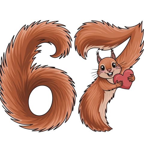 Obrázek produktu Dámské tričko Roztomilá Veverka 67 Six Seven Meme