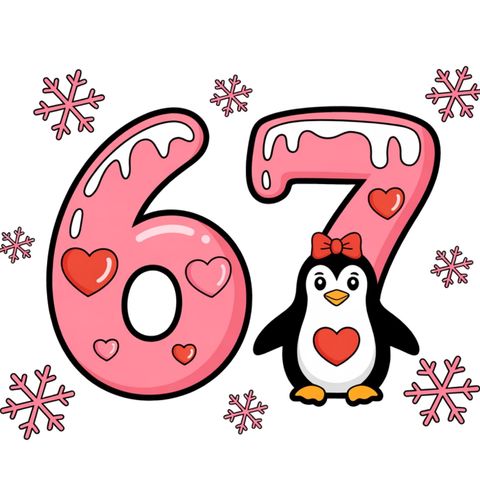 Obrázek produktu Pánské tričko Zimní Tučňák 67 Six Seven Meme