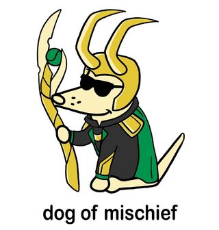 Obrázek 2 produktu Pánské tričko Loki v Přestrojení Dog of Mischief