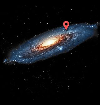 Obrázek 2 produktu Pánské tričko Tady jsem! Galaxie Mléčná dráha Milky Way