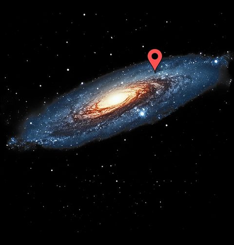 Obrázek produktu Dámské tričko Tady jsem! Galaxie Mléčná dráha Milky Way