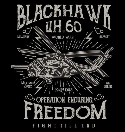 Obrázek produktu Dětské tričko Legendární Vrtulník Black Hawk UH-60