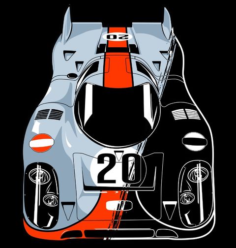 Obrázek produktu Pánské tričko Legendární Závodní Auto Porsche 917K