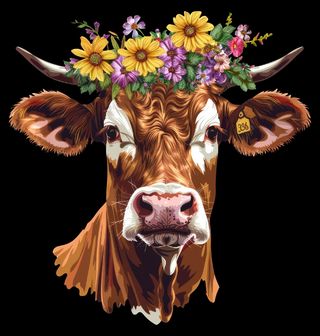 Obrázek 2 produktu Pánská mikina Kráva s Květinovou Korunou