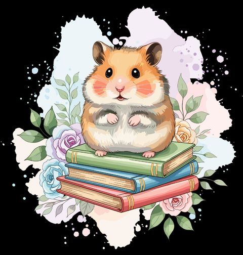 Obrázek produktu Dámské tričko Křeček na Knihách