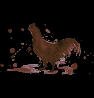 Obrázek 2 produktu Pánské tričko Kávová Umělecká Malba Slepice