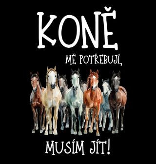 Obrázek 2 produktu Pánská mikina Koně mě potřebují, musím jít!