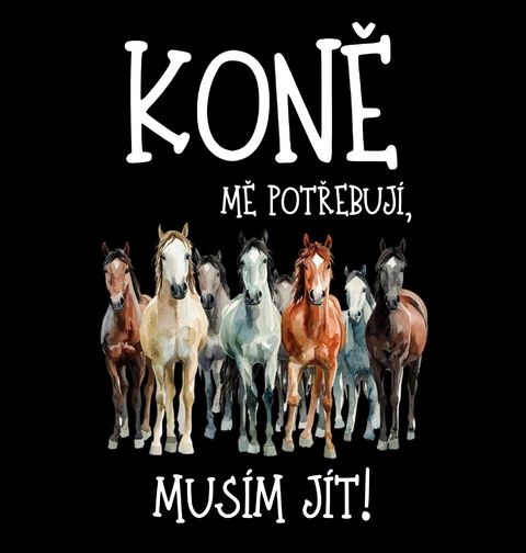Obrázek produktu Pánské tričko Koně mě potřebují, musím jít!