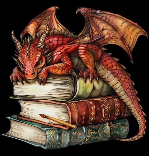 Obrázek produktu Pánské tričko Spící Červený Drak na Knihách