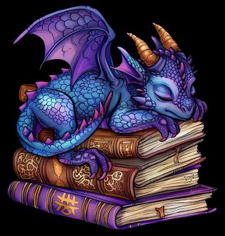 Obrázek 2 produktu Pánské tričko Spící Fialový Drak na Knihách