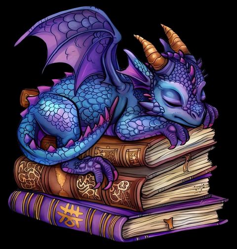 Obrázek produktu Pánské tričko Spící Fialový Drak na Knihách