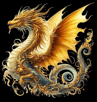 Obrázek 2 produktu Pánská mikina Zlatý Majestátní Drak