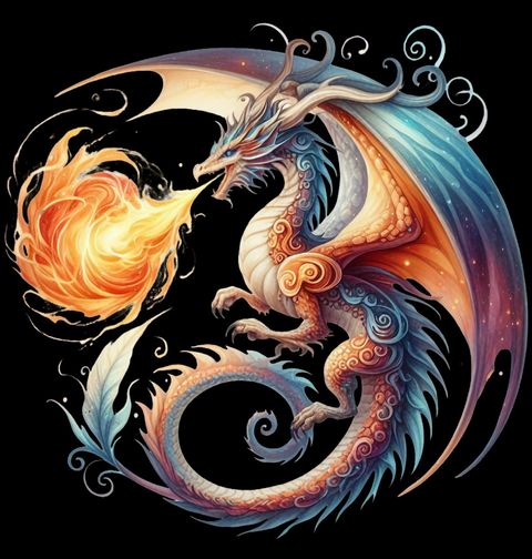 Obrázek produktu Dámské tričko Bájný Ohnivý Drak