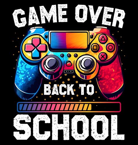 Obrázek produktu Dětské tričko Načítání Školy Game Over