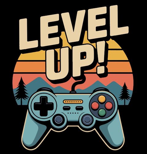 Obrázek produktu Dámské tričko Retro Ovladač LEVEL UP