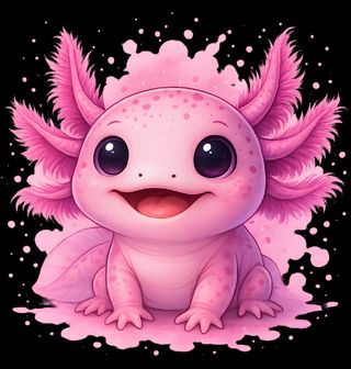 Obrázek 2 produktu Pánské tričko Roztomilý Růžový Axolotl